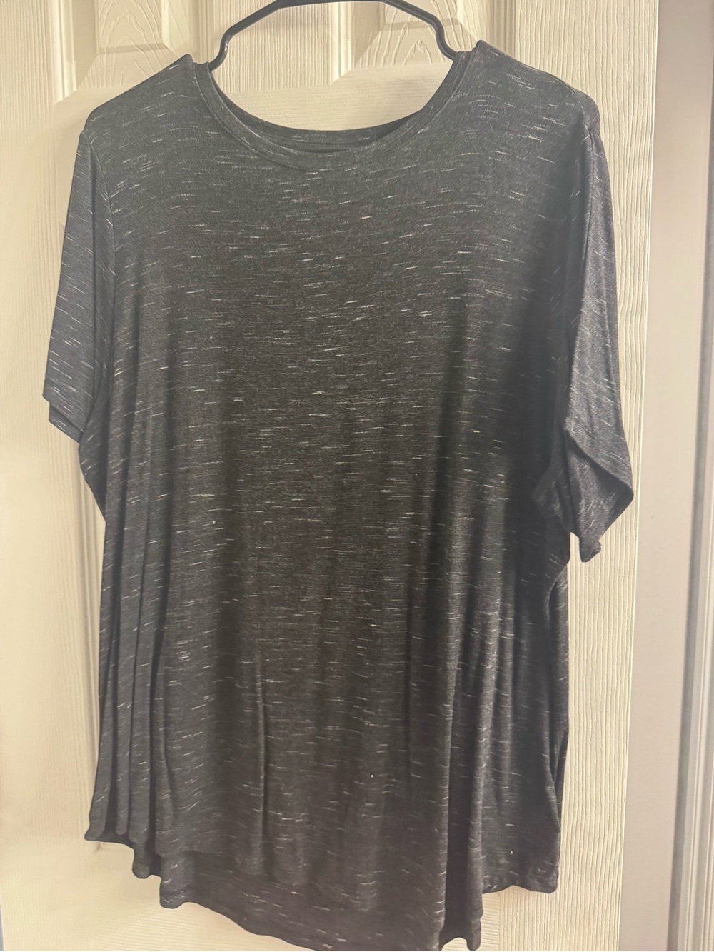 Old Navy Heathered Black Short Sleeve Crew Tee
